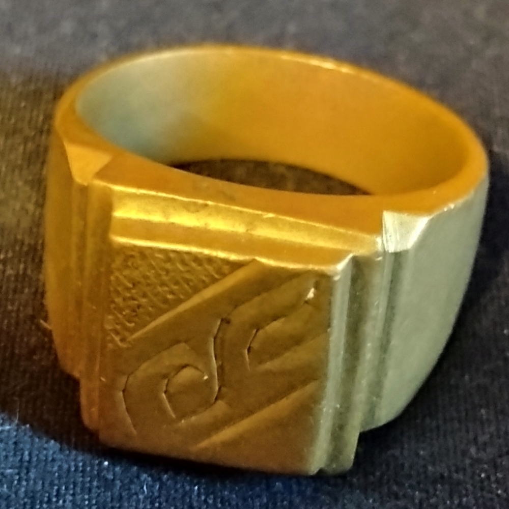 18k Solid Gold Mens Ring